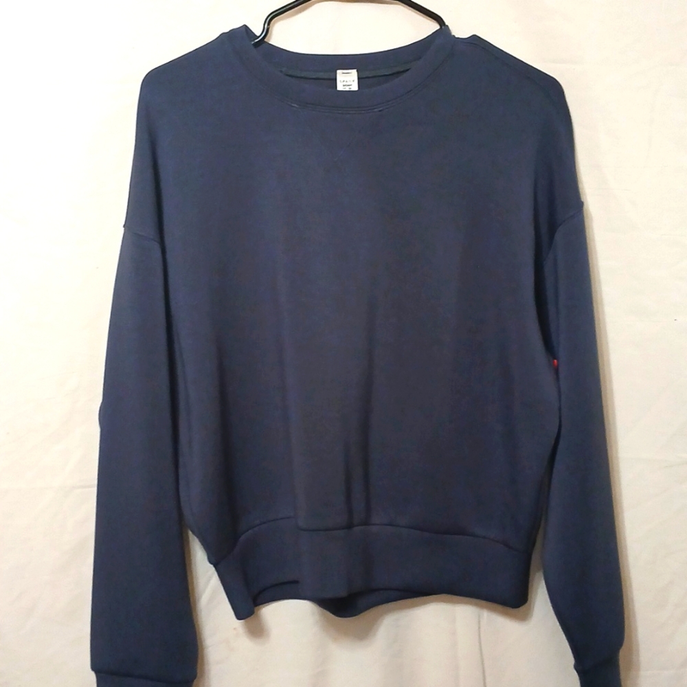 NWT Spanx airessentials crew Sz small navy blue